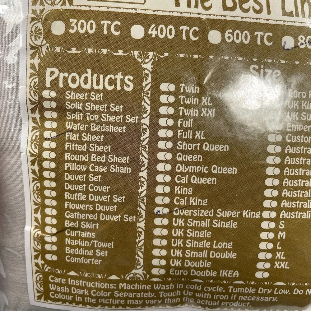 Supersoft Silent Night Bed Sheets Bedsheets Gray 800 TC Oversized Super King